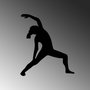 Wallity Yoga 5 Escultura de Pared de Metal Negra
